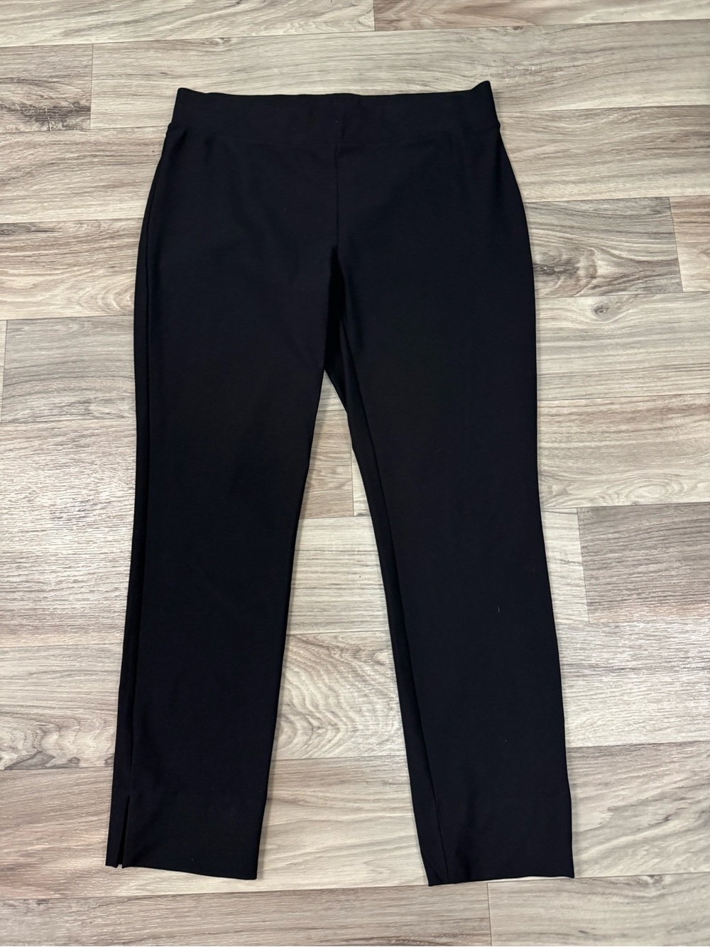 Eileen Fisher Washable Stretch Crepe High-Waisted Pant in Black Size Small